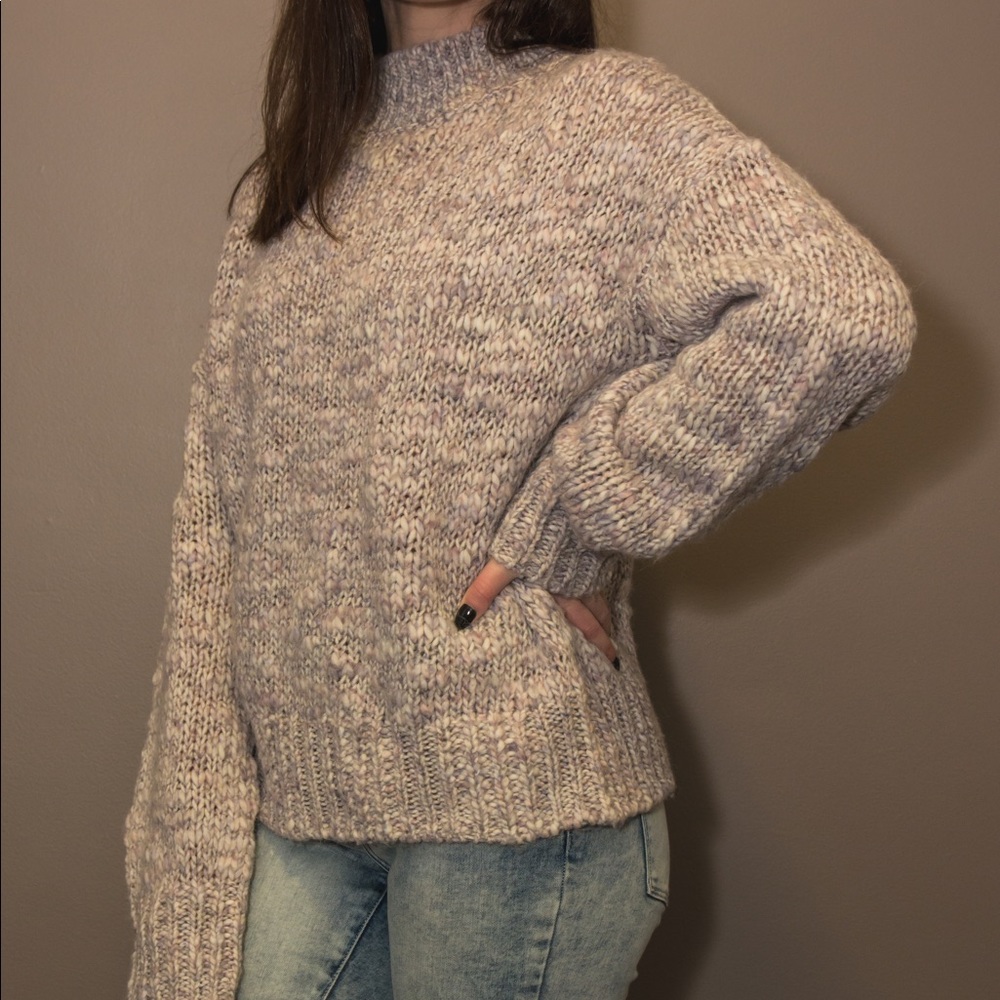 Pastel multi colored turtleneck